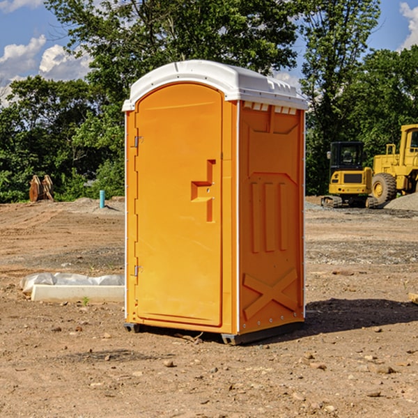 how often are the portable restrooms cleaned and serviced during a rental period in Bonaparte